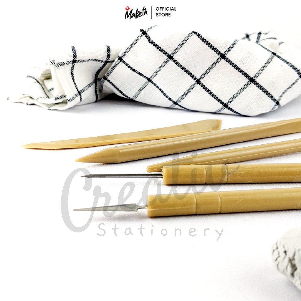 

Clay Tool Knife Pisau Alat Ukir Tanah Liat Modelling Sculpting Tools Set 5 Kuning Yellow Ct-S5