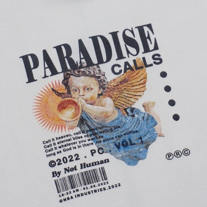 JTTOP MAM074- NSA IND CREWNECK PARADISE BROKEN WHITE SWEATER PRIA & WANITA