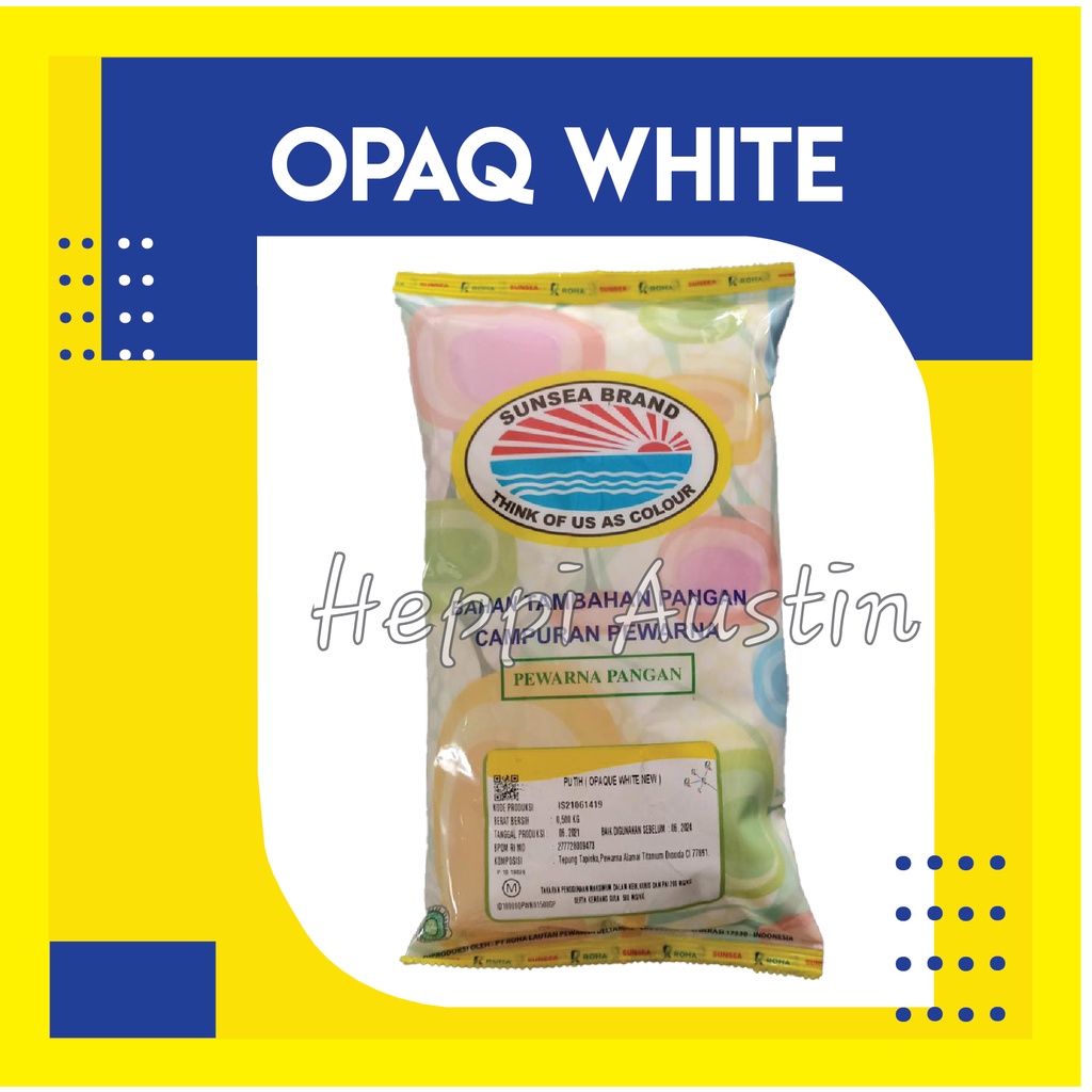 

HJ Pewarna Makanan Putih Opaque White Bubuk 500GR