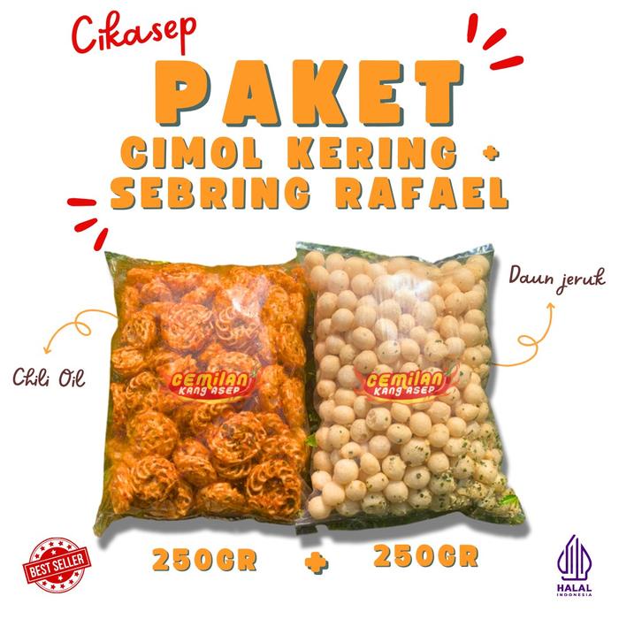 

PAKET NAGIH 250GR Sebring Rafael + 250GR Cimol Kering Endog Lewo Cemilan Kerupuk Camilan Food Snack