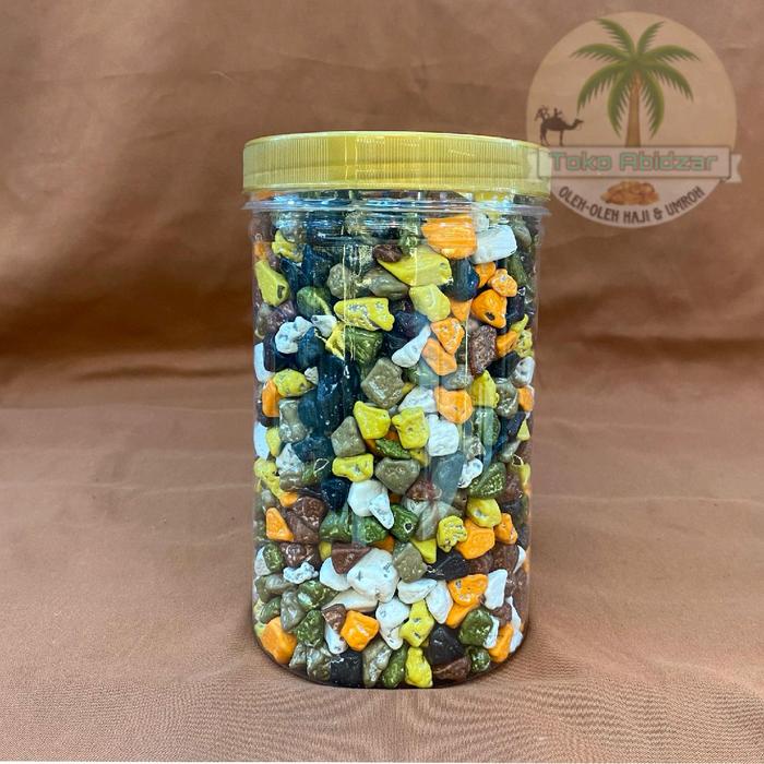 

coklat krikil 850 gram kemasan toples plastik