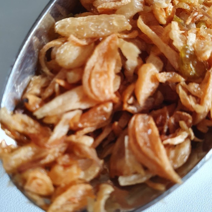 

Bawang Goreng ASLI 100%, 500 grm, murni tanpa tepung, garing