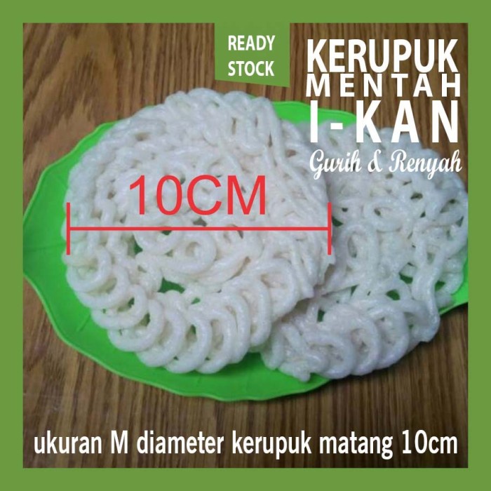 

kerupuk ikan mentah putih bulat gurih renyah garing 5 kilogram