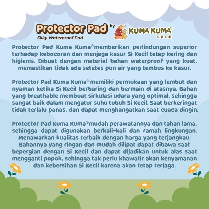Kuma Kuma Protector Pad - Perlak Bayi Waterproof - Asli