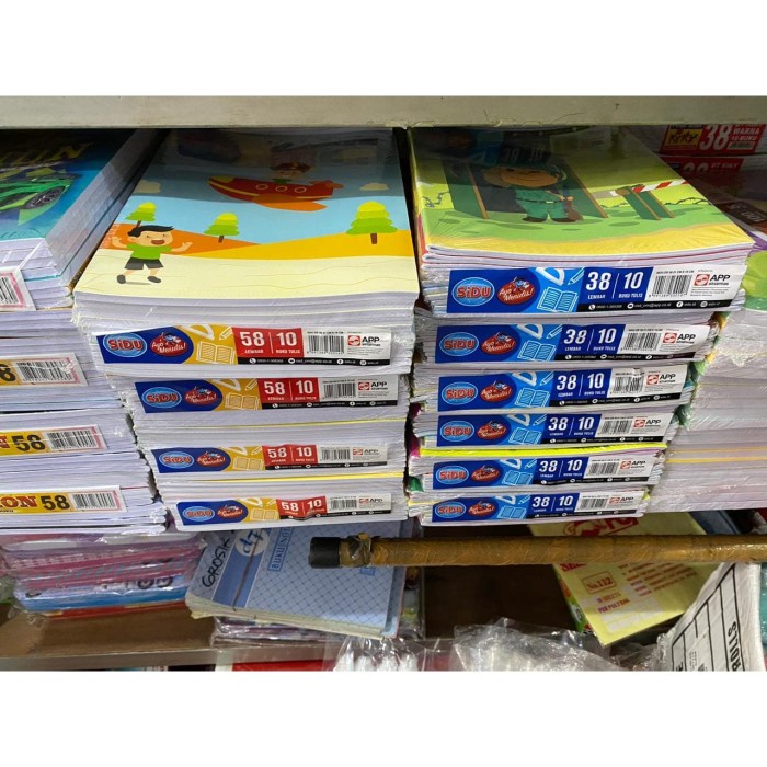 

HJK Buku Tulis SIdu / Buku Tulis Sinar Dunia 58 Lembar Pack Ori Segel