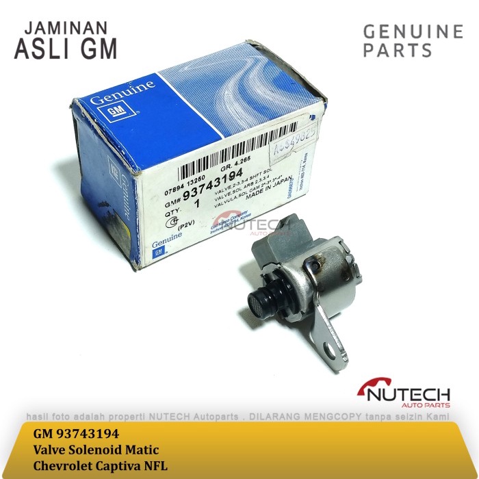 Valve Solenoid Selenoid Matic Chevrolet Captiva NFL Ori GM