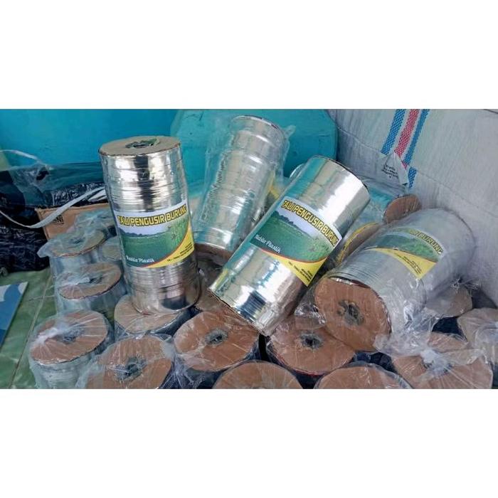 

HJK Tali Perak Silver 2 Sisi Pengusir Burung Pipit Disawah Paket Pergulung Berat 960 gr