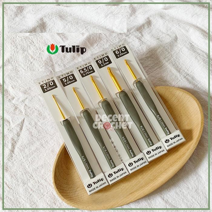

HJK [SATUAN] Hakpen (Alat/Jarum Rajut) Tulip ETIMO Abu-Gold / ETIMO Gray Crochet Hooks