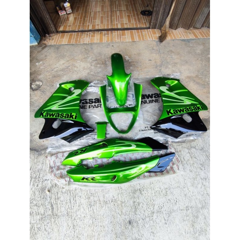 body set ninja RR zx 150 hijau kanji