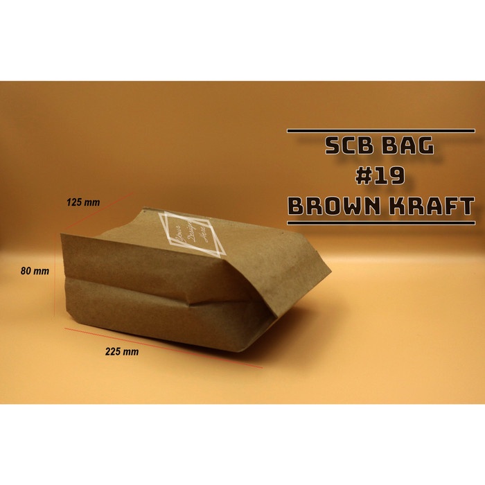 

pernakpernik- PAPER BAG - SOS BAG KODE 19 - BROWN KRAFT KANTONG KERTAS ROTI -100PCS