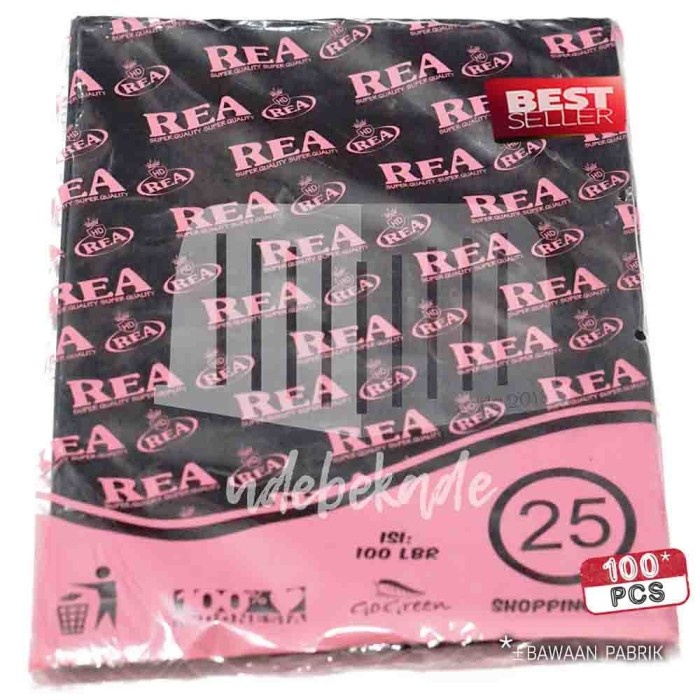 pernakpernik- Kantong Plastik HD REA Tanpa Plong 25x35 HITAM