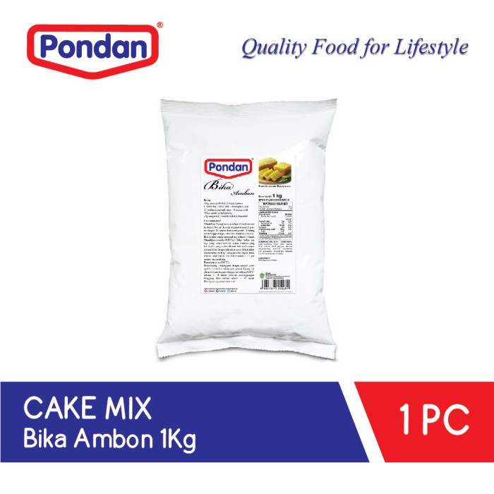

Pondan Tepung Bika ambon 1Kg