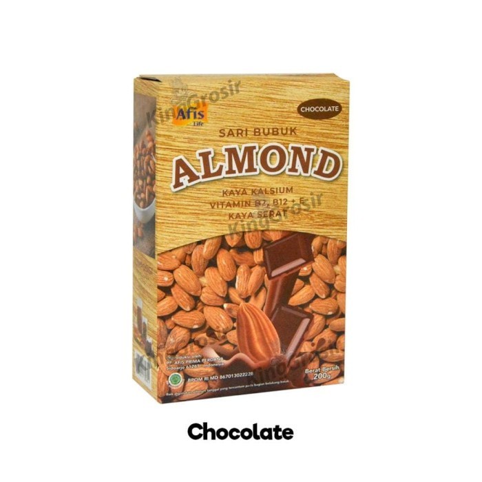 (Good) Afis Life Sari Bubuk Susu Almond Minuman Kesehatan Semua Umur 200gr