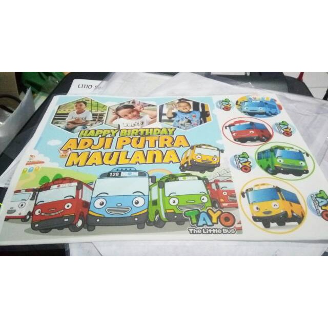 

HJ Edible image 1 lembar 20x28cm icing paper topping kue ultah custom desain aman dimakan