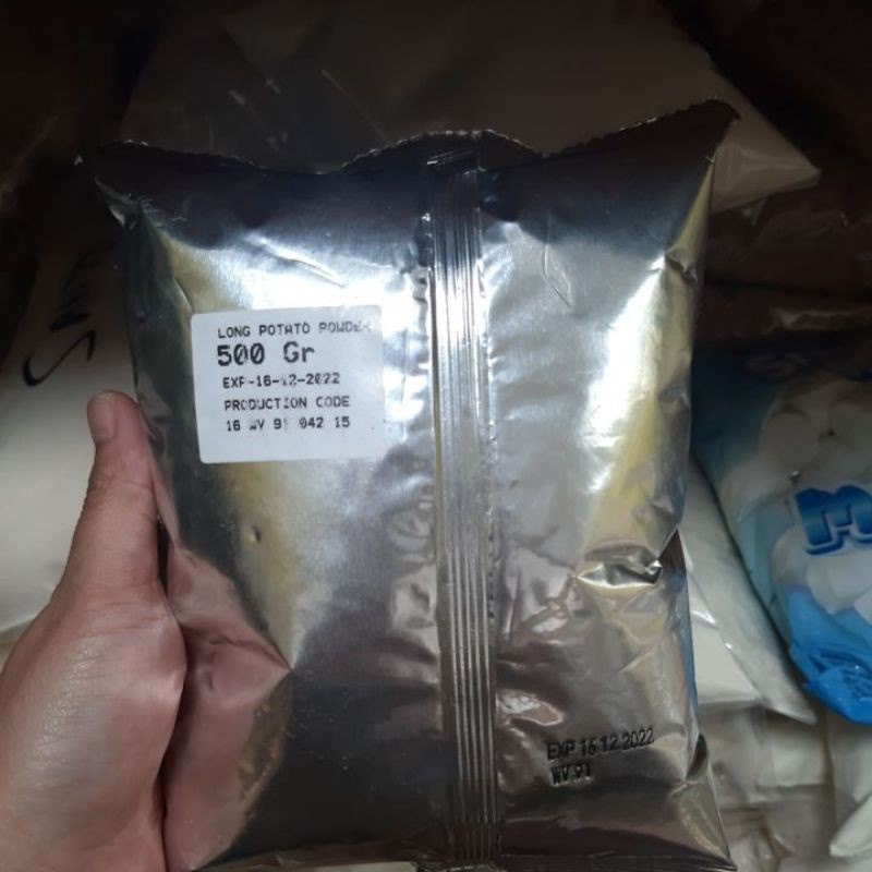 

HJ LONG POTATO POWDER PREMIX/Tepung Kentang 500gr/asli