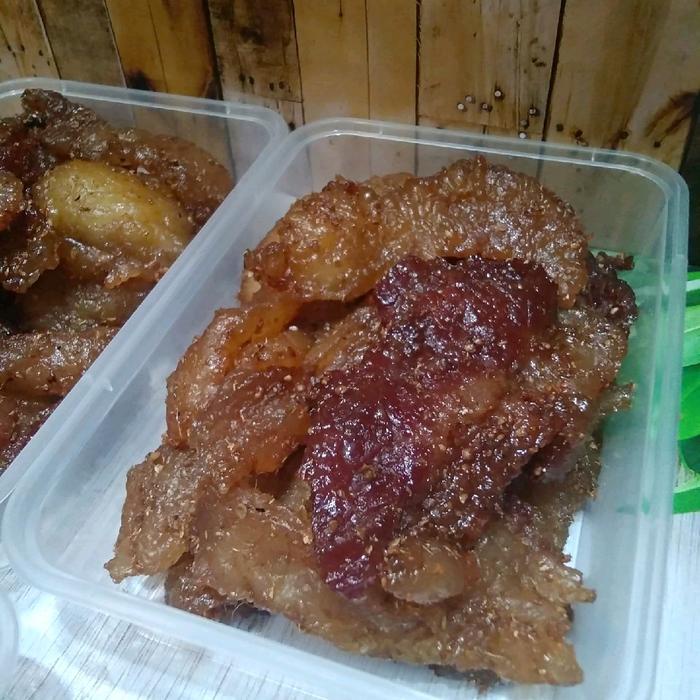 

PREMIUM Dendeng Jando Sapi/lemak sapi 130gram Dendeng Abah Koswara Khas Bandung Food Pedas Goreng
