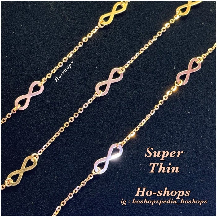 Gelang Infinite Rosegold Gelang Infinity Kadar 75% Asli Emas