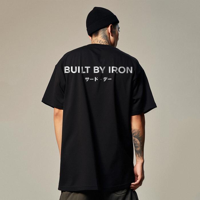 Mto51 Kaos Oversize Gym Pria Bahan Tebal Scuba Jepang Built By Iron Egolifter Distro Branded Hitam