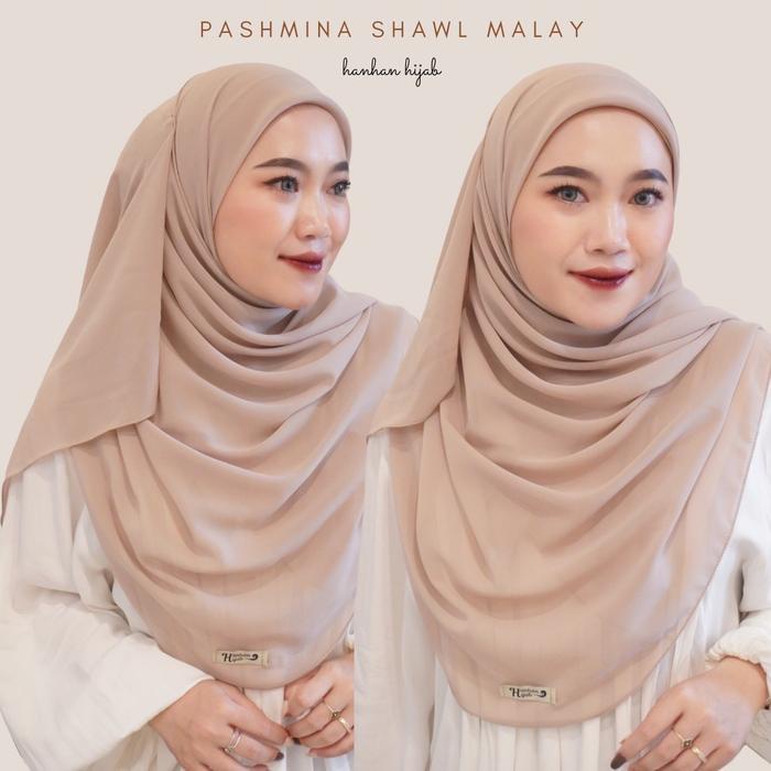 Hanhan Hijab - Pashna Shawl Malay Syar'I / Pashna Polos Malaysia Jumbo