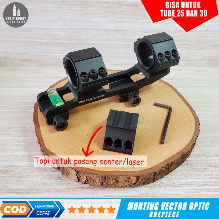 HOT PROMO Monting Teleskop 3 Baut Mounting Onepiece Vector Optic Plus Waterpass