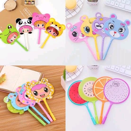 

[tmr] - [60 Pcs] Pulpen Kipas Karakter - Pulpen Lucu Karakter Anak - Random Motif