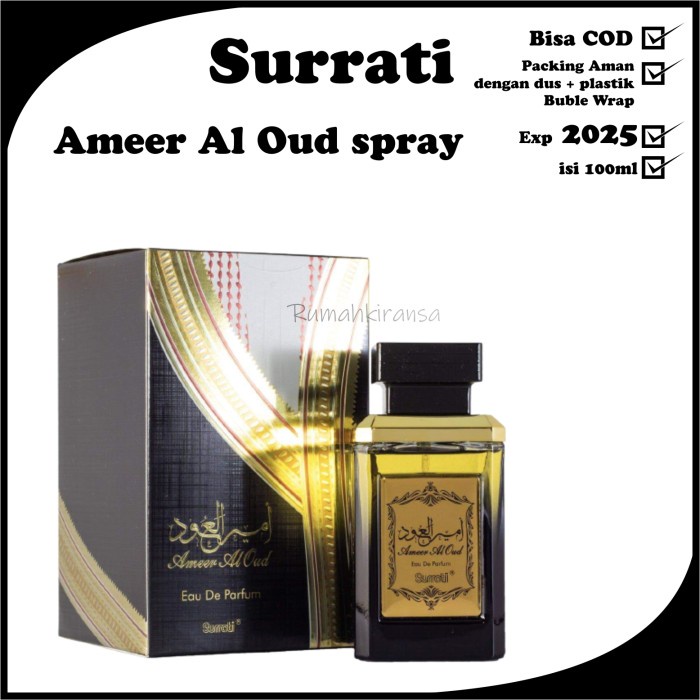 Parfum Surratii Ameer Al Oud Spray 100Ml Original