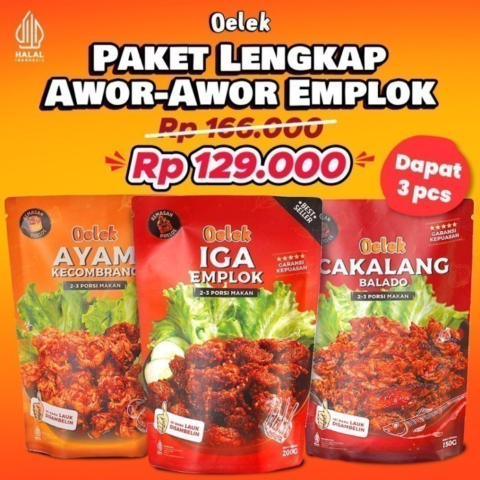 

..... Paket Awor" Emplok Iga Mercon Iga Sambal Oseng Iga Ckl Ayam Kecombrang