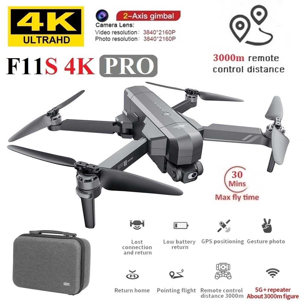 Sjrc F11.F11S 4K Pro Gps Drone 4K Professional 5G Wifi 2-Axis Gimbal Drone With 3Km Rc Camera