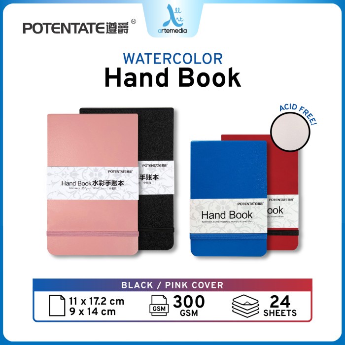 

Potentate Watercolor Paper Handbook Hard Cover Kertas Cat Air
