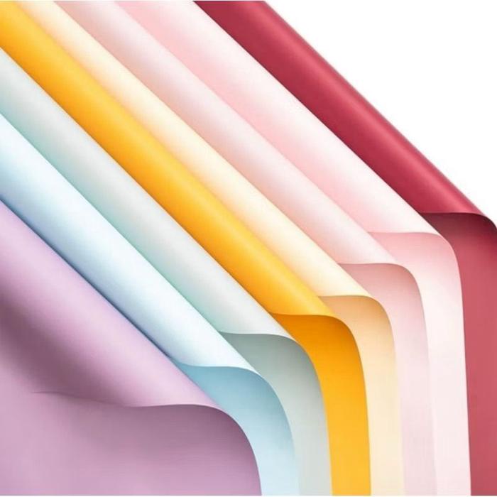 20 LEMBAR FLOWER WRAPPING MATTE PAPER TRANSPARENT CELLOPHANE KERTAS BUNGKUS BUNGA