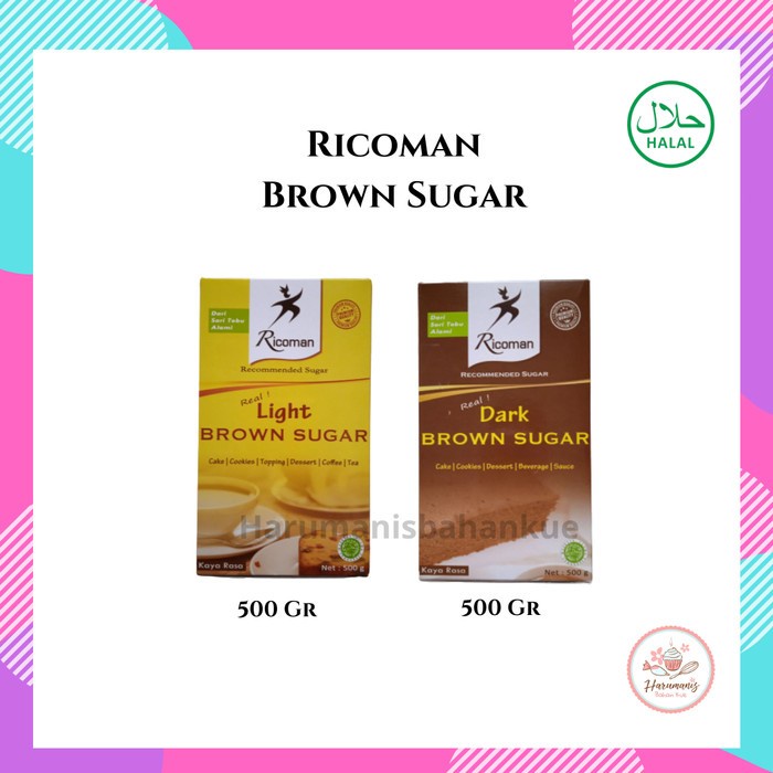 

(Best) Ricoman Brown Sugar Dark / Light 500gr