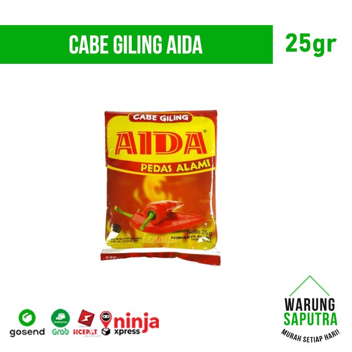 

(Best) Cabai Giling / Cabe Bubuk AIDA Pedas Alami Sachet 25g