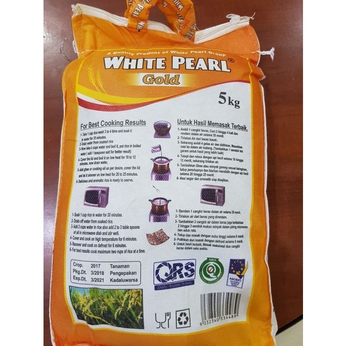 

(Good) Ecer Beras Basmati Rice White Pearl 1000 gram 1 kg