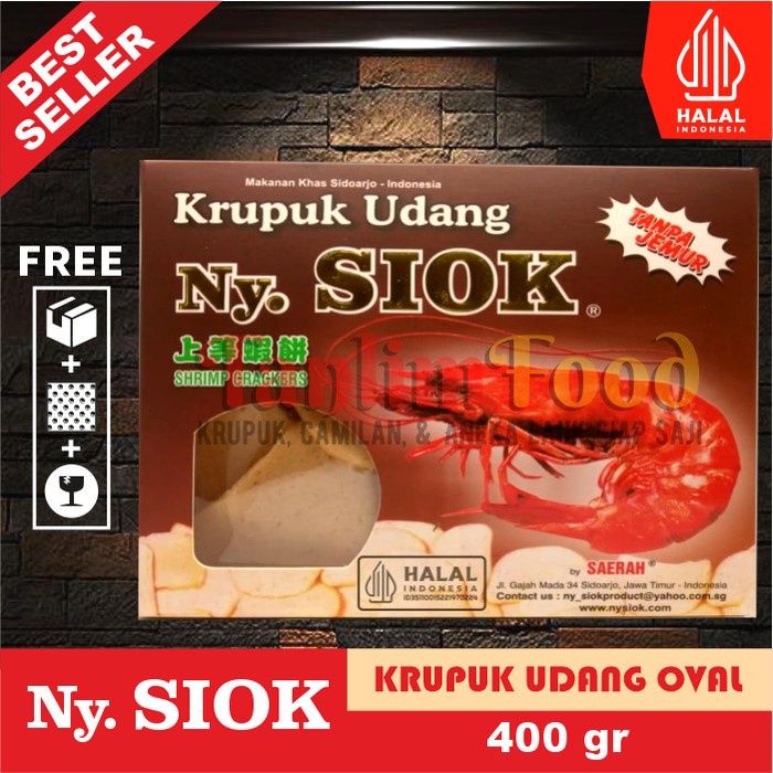 

(Good) Kerupuk Udang / shrimp crackers Oval Dus Box Ny Siok