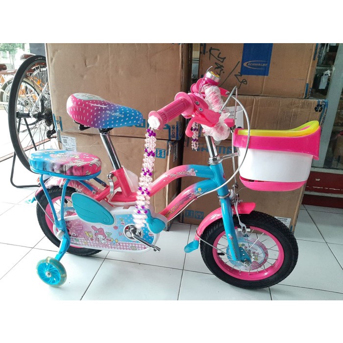 SEPEDA ANAK PEREMPUAN/KIDS BIKE 12"/16" MAZARA MZ-2288 KX MUSIK LAMPU