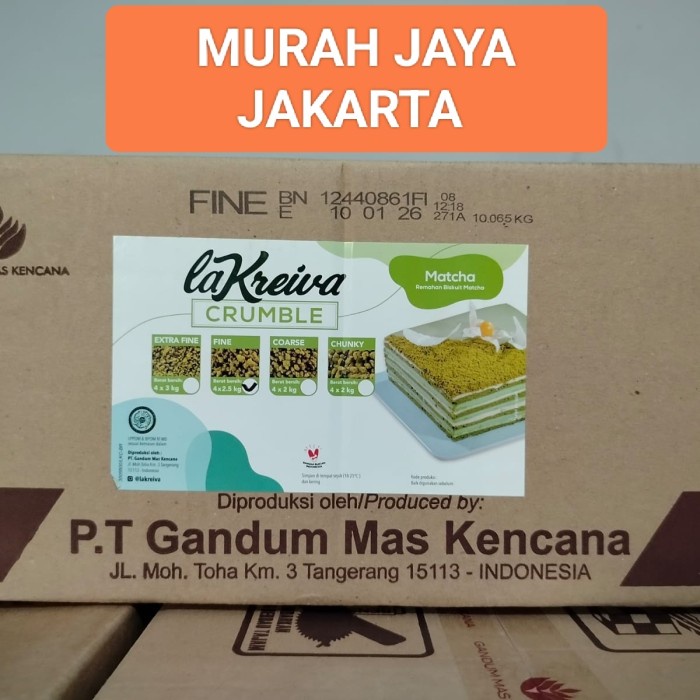 

Sale Terbatas La Kreiva Crumble Matcha Repack 1 Kg Aman