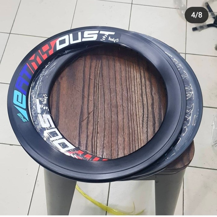 RIMS FOLDING GT HALF5 HITAM SILVER 349 406 451 SEPASANG