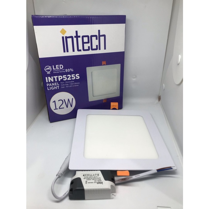 Downlight Lampu Led Panel Intech 12Watt 12 W Kotak