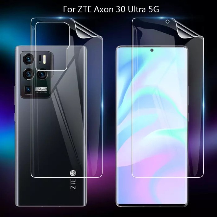 Jt Top Zte Axon 30 / Ultra 5G Hydrogel Clear Front+Back Anti Gores Cover Tpu