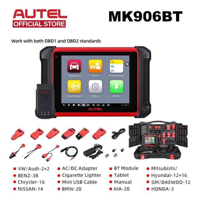 Autel MK906BT Car Diagnostic Scanner Professional OBD1 OBD2 Auto Scan