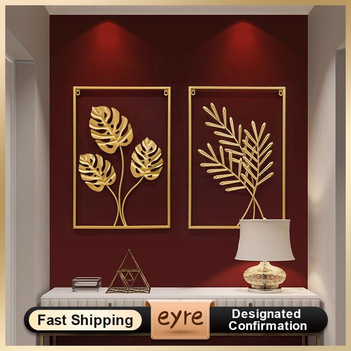 Ready - Eyre Dinding Besi Sofa Ruang Tamu Kreatif Modern Latar Belakang Dinding Hiasan Dinding Bunga