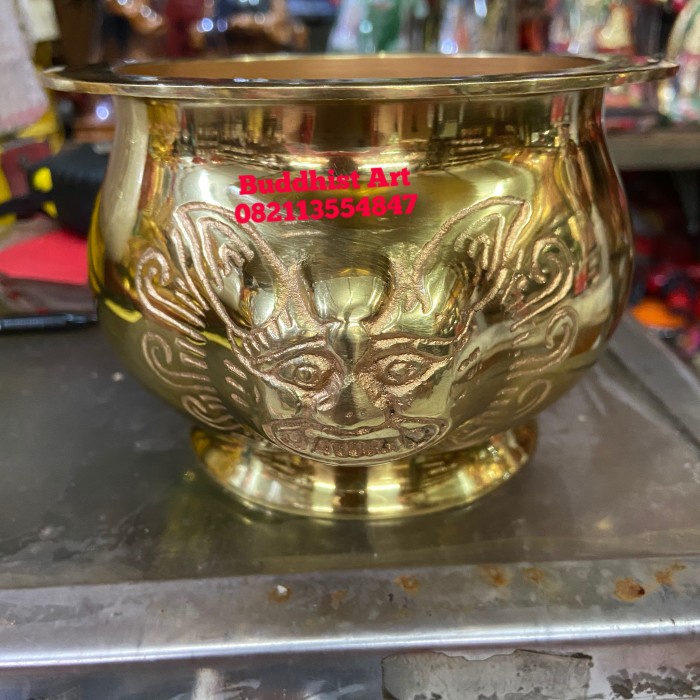 Hiulo Hiolo Kuningan Kepala Singa 10 Inch