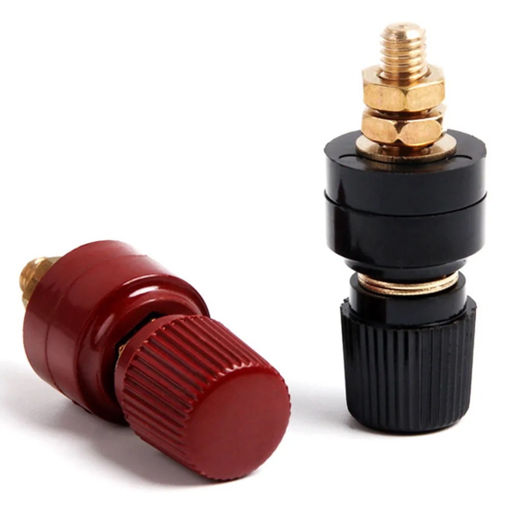 1 Pair Terminal Binding Post, 555 Type Brass Pillar Terminal Block M8 Thread Diameter Binding Post 2