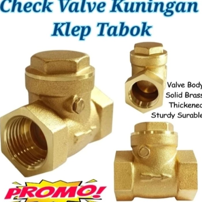 PREMIUM Check Valve Kuningan Klep Tabok 2" inch Kuningan