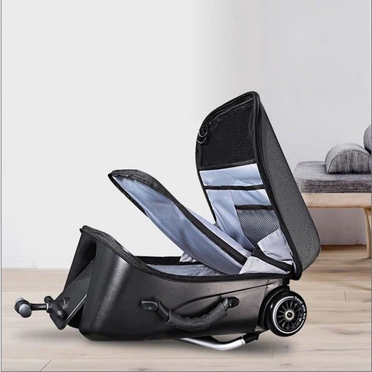Koper Stroller Anak Lazy Luggage 2 In 1 Koper Duduk Anak Qbox Q-Box -Gratisongkir