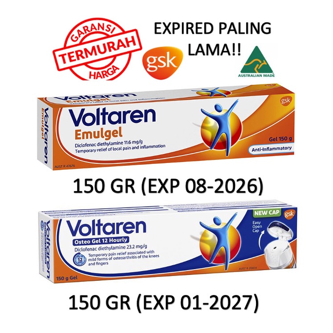 Voltaren Emulgel Osteo Gel 12 Hourly 150 Gr Australia Krim Nyeri Otot