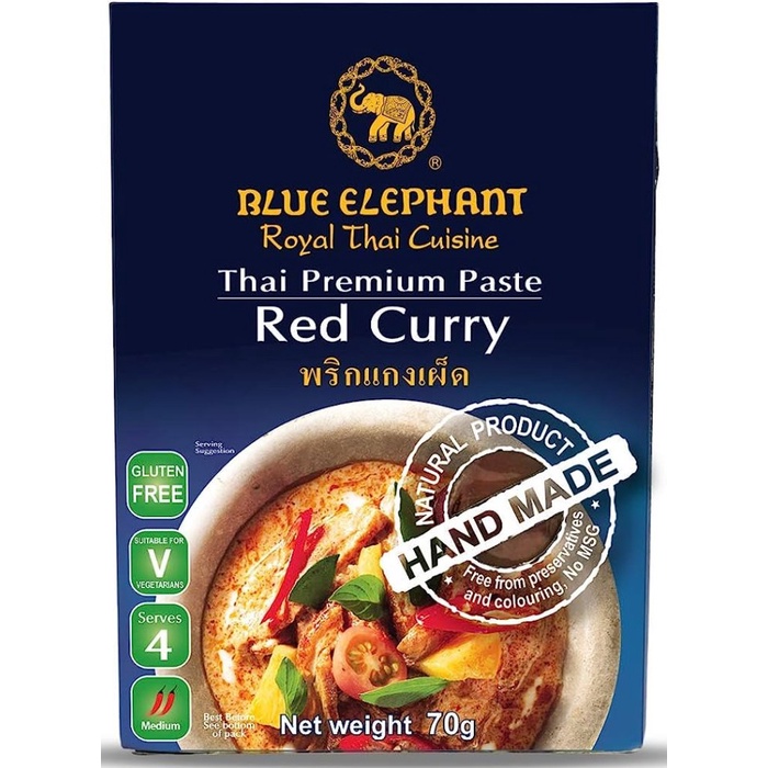 

Bumbu Blue Elephant Red Curry Thai Premium Paste 70 Gram