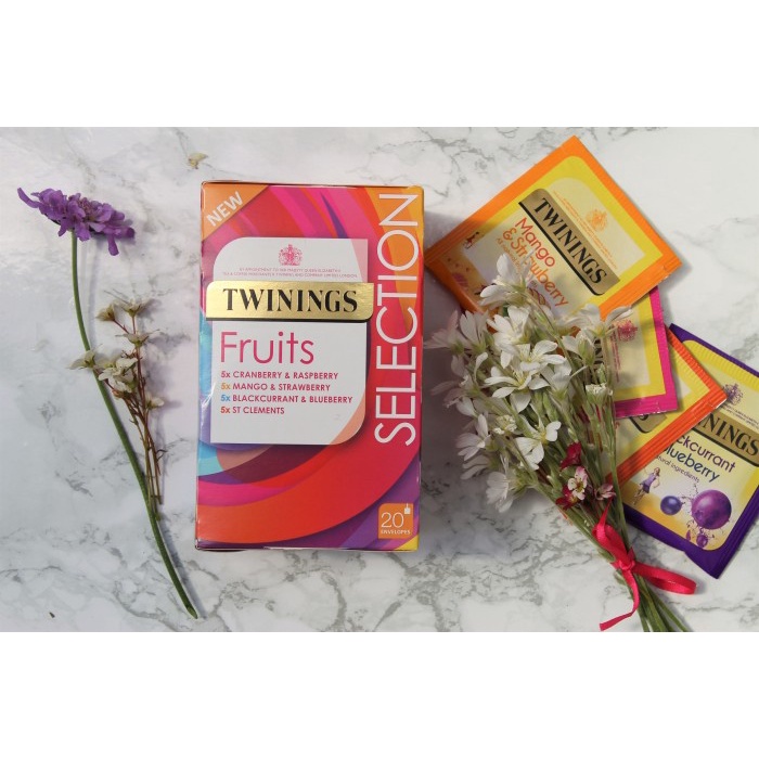 

Teh Twinings Tea Fruit Selection Mixed Multipack Of 20 Tea Bags