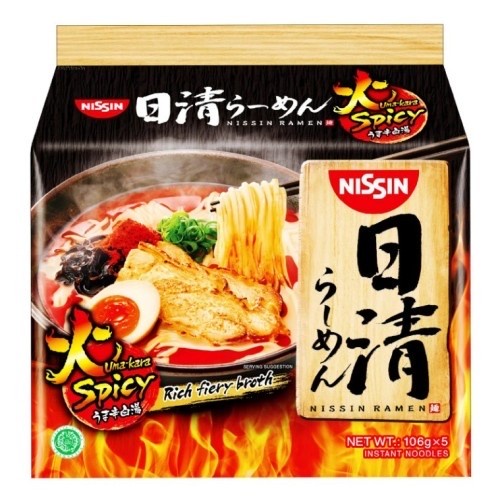 

Mie Nissin Ramen Umakara Spicy / Nissin Uma Kara Spicy Ramen 5 X 106 G