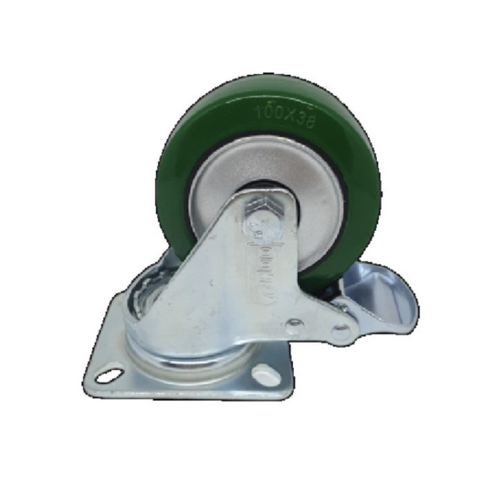 

Roda Troli Troly Pu Hijau 5 Inch Medium Duty Rem Swivel Brake Hod